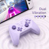 1 x RAW Customer Returns EasySMX Wireless Controller for Switch, Bluetooth Switch Controller, Controller Switch with 6-Axis Motion, Wake-up, Adjustable Turbo Dual Vibration Function-Purple - RRP €20.96