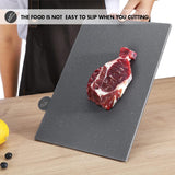 1 x RAW Customer Returns MASTERTOP Cutting Board Plastic Set, 4-Piece Index Cutting Board Set with Stand, Dishwasher Safe and BPA Free, Large Kitchen Board Breakfast Board for Fish Meat Vegetables Fruit, Send 1 Pair of Scissors - RRP €28.92