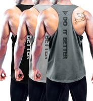 1 x RAW Customer Returns Pack of 3 tank tops for men, summer sleeveless muscle shirts, gym sports undershirt, functional shirt, workout tank top, fitness armpit shirts, bodybuilding tee shirt for men Black Gray Dark Grey-3P06-2XL - RRP €25.4