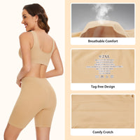 1 x RAW Customer Returns SIHOHAN Women s short cycling shorts, underpants with leg, boxer shorts, women s short leggings shorts, underwear trousers under dress, cycling underwear, high waist and comfortable 3 x beige, XXL  - RRP €24.18