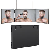 1 x RAW Customer Returns Winter Shore Mirror Hair Cutting Self - Mirror 360 degrees for styling, shaving, blow-drying - Height-adjustable door folding mirror hair cutting with telescopic hook - Compact travel hairdresser Hair - RRP €28.19