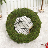 1 x RAW Customer Returns IMIKEYA Wall Hanging Wreath Green Moss Wreath Artificial Moss Wreath For Front Door Christmas Rattan Wreath For DIY Christmas Wedding Party Decoration 30cm Decorative Wreath - RRP €23.34