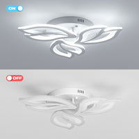 1 x RAW Customer Returns OTREN LED Ceiling Light Modern, 36W Lamps Ceiling Lights for Kitchen Living Room Bedroom, 6500K Cold White, 3600LM, 3 Petals - RRP €46.38