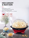 1 x RAW Customer Returns Yabano Popcorn Machine for Home, Maker Machine with Sugar Oil, Removable Heating Surface, 5L Popcorn Popper, Non-Stick Coating, Large Lid as Serving Bowl, Space-Saving Storage - RRP €46.72