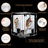 1 x RAW Customer Returns Benjia wedding card box made of acrylic wedding box with picture frame for 20 x 25 cm pictures, large card box money gift card box letter box with lock slot reception wedding birthday anniversary - RRP €39.99