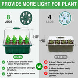 1 x RAW Customer Returns YAUNGEL Seed 4 Pezi Germination Seed, Mini Seed Germination, with Full Spectrum Solar Light Mini Seed Planting Kit for Seed, Semi Seed with LED Light, Green - RRP €25.99