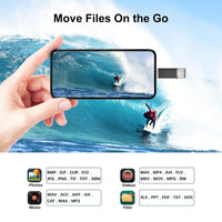 1 x RAW Customer Returns USB C OTG Stick 128GB, RAOYI USB 3.0 Type C Stick, Dual USB Memory Stick 2-IN-1 Flash Drive for Tablet Smartphone Android Samsung, Huawei, Honor, Xiaomi PC Laptop, Black - RRP €11.09