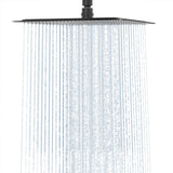 1 x RAW Customer Returns Rainsworth 12 inch luxury rain shower anti-limescale rain stainless steel shower head rain shower square built-in shower heads shower head waterfall rain shower head, matt black - RRP €51.42