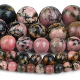 1 x RAW Customer Returns HAAMIIQII 45pcs 8mm Natural Rhodonite Beads Round Loose Gemstone Beads for Jewelry Making DIY Bracelet Necklace - RRP €16.8