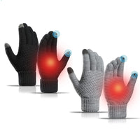 1 x Brand New Winter Gloves, Elasticity Thermal Gloves, Touch Screen Gloves, 2 Pair Winter Cycling Gloves, Windproof Knitted Thermal Gloves, Idea for Men Women, Snowboard, Bike, Mountaineering, Trekking - RRP €24.0