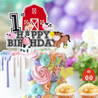 4 x Brand New HGSHUO Farm Cake Decoration Birthday Cake Decoration Animals Cake Topper Happy Birthday Cupcake Topper Children s Birthday Cake Decoration Jungle Party Birthday Decoration Horses Cake Decoration - RRP €52.28