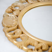 1 x RAW Customer Returns YCHMIR circular mirror round wall mirror vintage wall mirror 47.8 cm gold - RRP €35.28