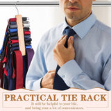 19 x RAW Customer Returns Tie Rack, Wooden Tie Hanger, Tie Hanger, Wooden Tie Hanger, 360 Degree Rotating Tie Hanger, with 20 Shelves, for Belt, Scarf, Ties - RRP €149.34