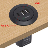 1 x RAW Customer Returns Gonine Desktop Power Grommet with USB, Hidden Socket, Desktop Charging Station, with 1 Type C and 2 USB Power Ports - RRP €26.99