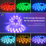 4 x RAW Customer Returns 5M LED strip battery operated, 150 LED strip light RGB 5050 self-adhesive 16 color changing LED strip with remote control for home bedroom party decoration - RRP €79.96