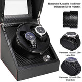 1 x RAW Customer Returns Gifort watch winder for 2 watches, automatic watch winder made of PU leather with 4 modes 3 speeds, watch winder box with power supply or battery operated, super quiet and elegant - RRP €65.53