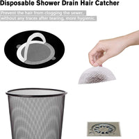 1 x Brand New Puikos 30Pcs Bathroom Hair Filter, Disposable Shower Hair Catcher, Sewer Drain Filter, Drain Strainer, Hair Catcher 11cm  - RRP €13.99