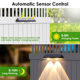 1 x RAW Customer Returns Auting solar lamps for outdoors, 4 pieces solar wall lights for outdoors, IP65 waterproof 3 lighting modes, solar wall light for outdoor garden, LED garden lamps, fence lighting, balcony decoration, wall, terrace - RRP €29.99