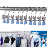 1 x Brand New UFURMATE Boot Clips, 10 Pieces Portable Laundry Hooks Metal Hanging Clothes Pegs Closet Organizer Clothes Hanger Clips Travel Home Clothes Pegs Blue  - RRP €20.4