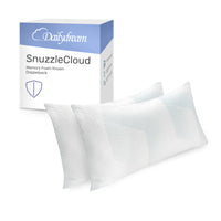 1 x RAW Customer Returns Dailydream SnuzzleCloud Set of 2 Ergonomic Memory Foam Pillows, 80 x 40 x 16 cm, White - RRP €49.95