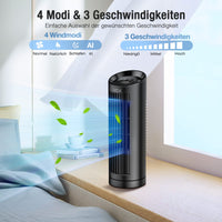 1 x RAW Customer Returns VCK 13 Quiet Tower Fan for Bedroom, 80 Bladeless Tower Fan with Remote Control 3 Speeds 4 Modes 12 Hour Timer, Fast Cooling Table Fan for Office Home - RRP €40.33