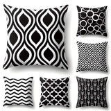 1 x RAW Customer Returns JOTOM Modern Simple Geometric Super Soft Pillow Cases Cushion Cover for Couch Sofa Bed Pillowcase Cushion Cover Home Decorative 45X45 cm, Set of 6 Black and White Pattern  - RRP €26.45