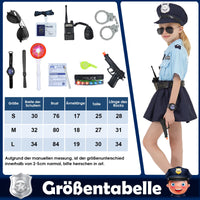 1 x RAW Customer Returns FORMIZON Policewoman Costume Girls, Police Carnival Set, Children s Police Uniform Girls, Cop Children s Costume with Police Hat, Warning Lights, Police Toy for Children Carnival Mardi Gras Cosplay S  - RRP €26.21