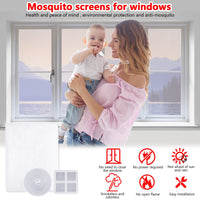 9 x Brand New Mosquito nets for windows 130x150 cm, 6 pieces insect protection window net fly screen for windows can be cut to the desired size, fly screen window magnet with 6 rolls of self-adhesive tape - RRP €126.99