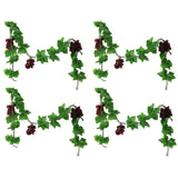 2 x RAW Customer Returns LONGHAO 4 pcs Artificial Plastic Grape, Artificial Grape Vines, Artificial Lifelike Grape, Artificial Grape Vines with Grapes, 12 Sets of Grape Skewers, Grape Skewers, For Decoration - RRP €34.28