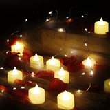 23 x RAW Customer Returns  12 Count Flameless LED Tea Lights, Comes with 300 Pieces Artificial Fake Rose Petals and 600cm LED Light Strips, for Romantic Decorations - RRP €201.25