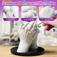 1 x RAW Customer Returns Bozhihong 3D handprint set for couples plaster cast hands couple partner and couple gifts for women and men as a wedding anniversary gift for him and her, purple - RRP €30.24