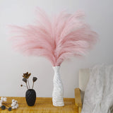 1 x Brand New huaao Artificial Pampas Grass 110cm, Dried Artificial Plant Flowers Dried Fluffy Feathers Bohemian Decorations for Vases Home Weddings Photography Floral Arrangements, Pink - RRP €22.8