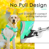 1 x RAW Customer Returns ThinkPet Anti Pull Dog Harness, Dog Harness with Handle, Easy to Control Dog Harness, Adjustable without Choking, Dog Harness, Reflective, Breathable, Padded XL, Teal  - RRP €46.34