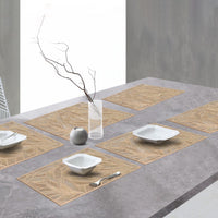 4 x RAW Customer Returns FYY 6 Pack PVC Non-Slip Heat Resistant Heavy Duty Placemats 46x30cm Gold - RRP €81.6