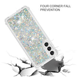 3 x Brand New HOUSON glitter case compatible with Samsung Galaxy S21 Plus case, glitter liquid quicksand transparent silicone case silver - RRP €21.12