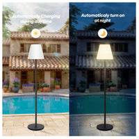 1 x RAW Customer Returns Licmic solar floor lamp outdoor floor lamp with light sensor, dimmable warm white and RGB battery floor lamp wireless, USB rechargeable LED solar lamps for indoors, waterproof floor lamp outside for terraces, gardens. - RRP €77.99