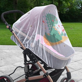 10 x Brand New TAOPE Universal Baby Stroller Mosquito Net with Cute Dinosaur, Universal Baby Stroller Mosquito Net for Stroller, Carrycot, Stroller, Travel Carrycot, Travel Crib Anti-Insect Net - White - RRP €204.0