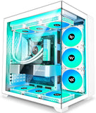 1 x RAW Customer Returns KEDIERS PC Case - Tempered Glass ATX Tower Gaming PC with 6 ARGB Fans C590 White - RRP €119.99