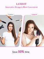 1 x RAW Customer Returns Hot air brush round brush hair dryer styling brush blow dryer brush one-step hair dryer and volumiser plus - ion hot air brush volume brush hot air comb and styler - RRP €38.96