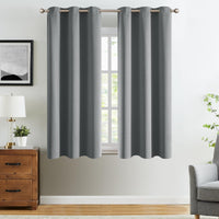 1 x RAW Customer Returns TOPICK thermal curtain with eyelets, blackout curtains, geometric patterned curtains, opaque for bedroom, living room, set of 2 blackout curtains, window curtains 140 145CM gray - RRP €28.99