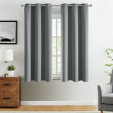 1 x RAW Customer Returns TOPICK thermal curtain with eyelets, blackout curtains, geometric patterned curtains, opaque for bedroom, living room, set of 2 blackout curtains, window curtains 140 145CM gray - RRP €28.99