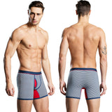 2 x Brand New Nuofengkudu Men s Boxer Shorts 4 Pack Retro Shorts Striped Pouch Sport Boxer Short Environmental Fit Athletic Hipster Boxers-2 Size S - RRP €67.98