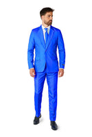 1 x RAW Customer Returns Suitmeister Party Costumes for Men - Solid Color Suit for Costumes for Carnival, Halloween Parties and Theme Parties - Blue, Size L - RRP €45.32