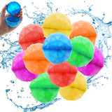 1 x RAW Customer Returns VATOS Pack of 12 Reusable Water Bombs for Children Adults, Quick Fill Soft Silicone Water Balloon, Splash Balls Water Ball Reusable Water Bomb Set Summer Outdoor Pool Toy - RRP €16.13