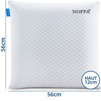 1 x RAW Customer Returns NOFFA Pillow Flat Thin 40x60, Flat Pillow for Stomach Sleepers, Memory Foam Low Pillow for Children, Back Sleepers, Viscous Sleeping Pillow 6 cm Height - RRP €39.97