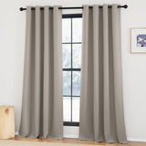 1 x RAW Customer Returns KGORGE Curtains Opaque Curtains with Eyelets Set of 2 245 x 140 cm HxW Blackout Curtains Bedroom Thermal Curtains Heat Protection Curtain Heat-Insulating, Sand-Coloured - RRP €38.27