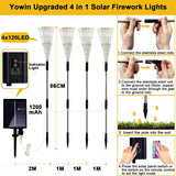 1 x RAW Customer Returns yowin garden decoration solar lights for outdoors, 4 x 120 LED solar lights dandelion, 8 modes solar plug garden lighting weatherproof solar lamps fireworks for garden balcony terrace decoration - multicolored - RRP €29.38