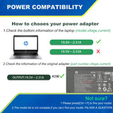 5 x RAW Customer Returns Laptop Power Supply Charger 19.5V 2.31A 45W for HP Stream 11 13 14 HP 15 Notebook PC Series Pavilion HP 740015-003 741727-001 TPN-C125 HSTNN-LA40 740015-004 721092-001 AC Laptop Charger - RRP €99.95