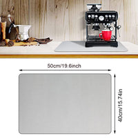 4 x Brand New YAHUNI coffee machine draining mat, absorbent dish draining mat, coffee mat with hidden rubber backing for kitchen, sink, bar, counter 50x40cm beige  - RRP €60.48