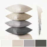 1 x RAW Customer Returns MIULEE Set of 4 Corduroy Cushion Covers Pillowcase Decorative Cushion Cover Modern Sofa Cushions Throw Pillows Couch Cushions for Sofa Decorative Cushions Living Room Bedroom 45 x 45 cm Gray Series - RRP €24.99